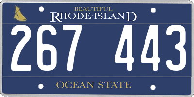 RI license plate 267443