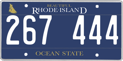 RI license plate 267444