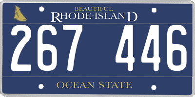 RI license plate 267446