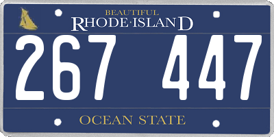 RI license plate 267447