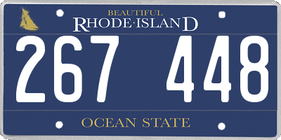 RI license plate 267448