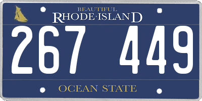 RI license plate 267449