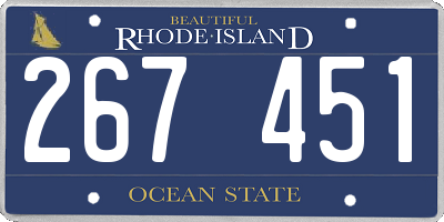 RI license plate 267451