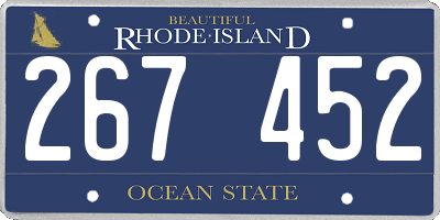 RI license plate 267452
