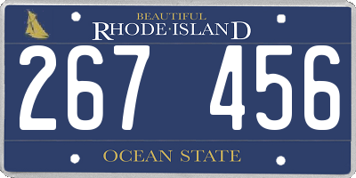 RI license plate 267456