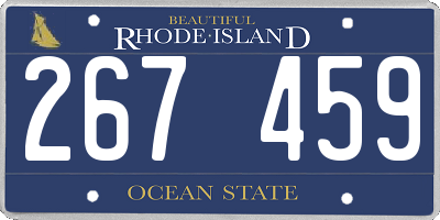 RI license plate 267459