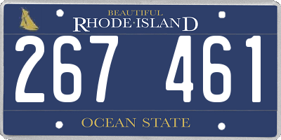 RI license plate 267461