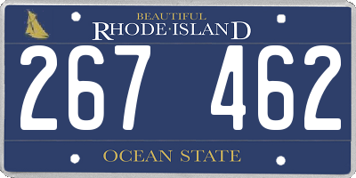 RI license plate 267462