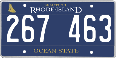 RI license plate 267463