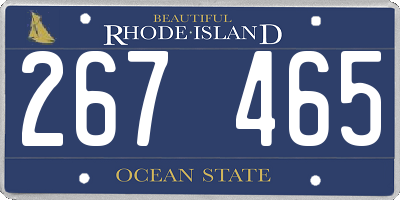 RI license plate 267465