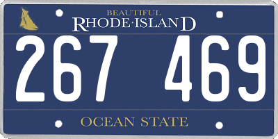 RI license plate 267469