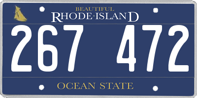 RI license plate 267472