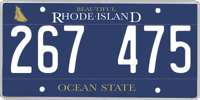 RI license plate 267475