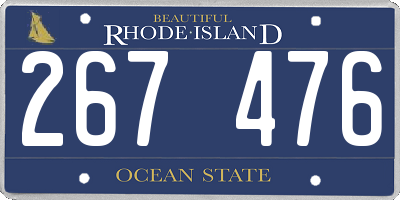 RI license plate 267476