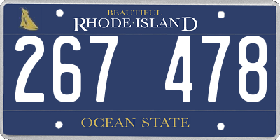 RI license plate 267478