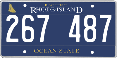 RI license plate 267487