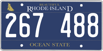 RI license plate 267488