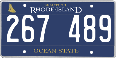 RI license plate 267489
