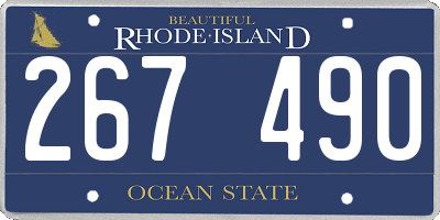 RI license plate 267490