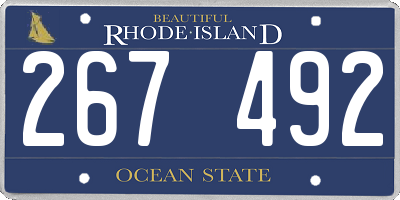 RI license plate 267492