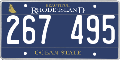 RI license plate 267495