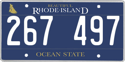 RI license plate 267497