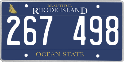 RI license plate 267498