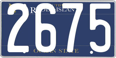 RI license plate 2675