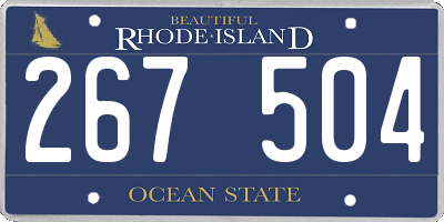 RI license plate 267504