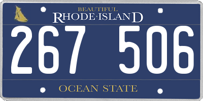 RI license plate 267506