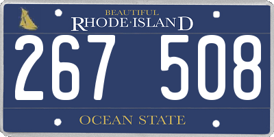 RI license plate 267508
