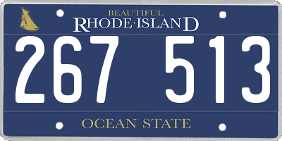 RI license plate 267513