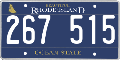 RI license plate 267515
