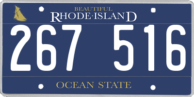 RI license plate 267516
