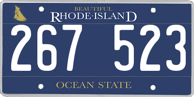 RI license plate 267523