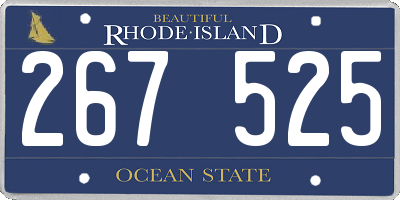 RI license plate 267525