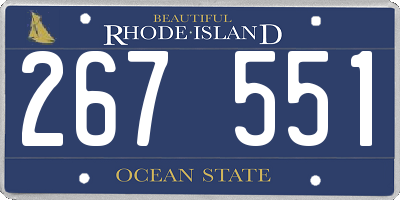 RI license plate 267551