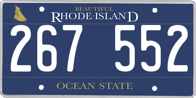 RI license plate 267552
