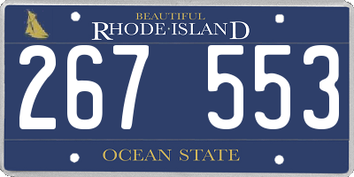 RI license plate 267553