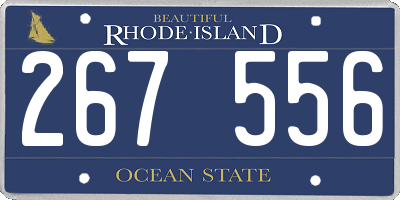 RI license plate 267556