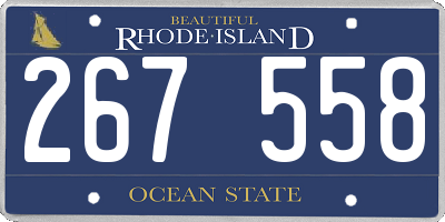 RI license plate 267558