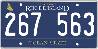 RI license plate 267563