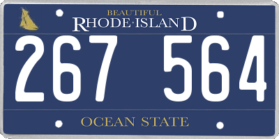RI license plate 267564