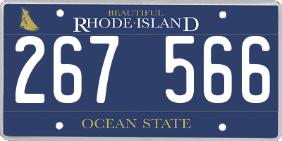 RI license plate 267566