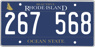 RI license plate 267568