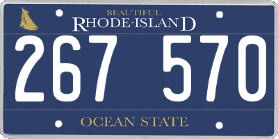 RI license plate 267570