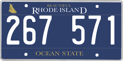 RI license plate 267571