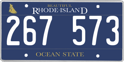 RI license plate 267573