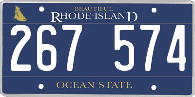 RI license plate 267574