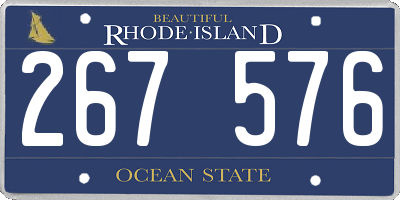 RI license plate 267576